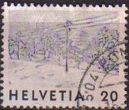 Suiza 1998 Scott 1020 Sello Paisaje Escena de Invierno Michel 1644 usado Switzerland Suisse 